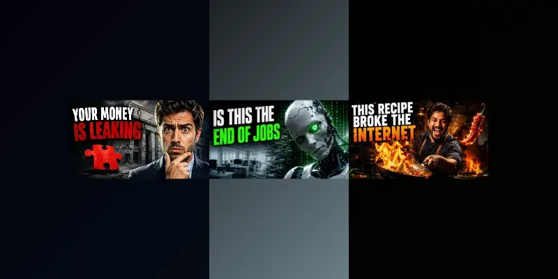 Cinematic YouTube Thumbnails generated by undefined