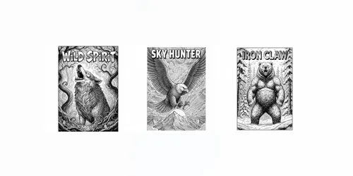90s Comic Animal Posters generated by gemini-image