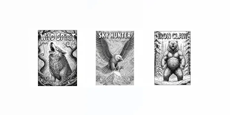 90s Comic Animal Posters generated by undefined