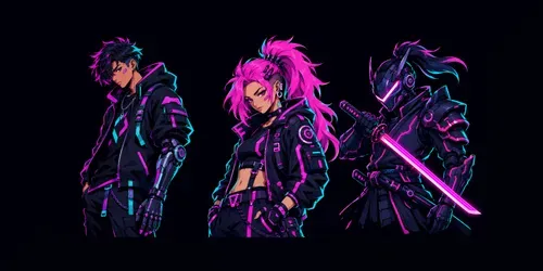 Cyberpunk Anime Vector Character Generator generated by chatgpt-image