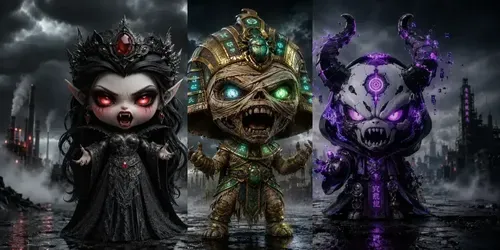 Cute Chibi Horror Monster Creators generated by chatgpt-image