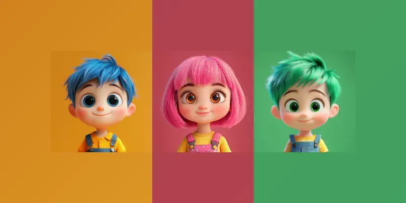 Cute Pixar 3D Cartoon Characters generated by undefined