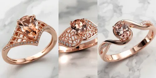 Parametric Morganite Rings generated by leonardo