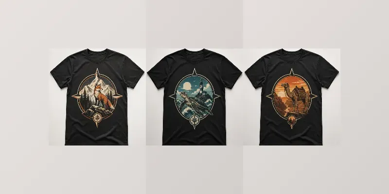 Minimal Adventure Badge Tees generated by undefined