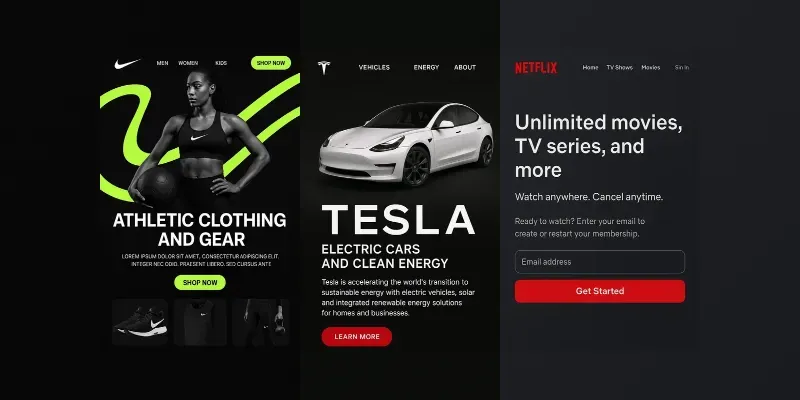 Modern Landing Page Designs generated by undefined