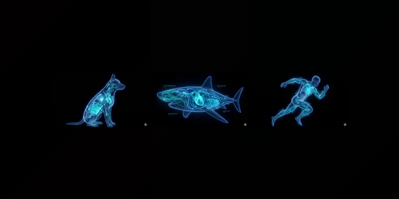 Futuristic Bioluminescent Xray Diagrams generated by undefined