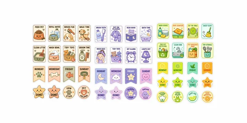 Chore Chart Sticker Sheets generated by undefined