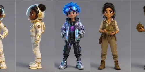 3D Pixar Character Turnarounds generated by chatgpt-image