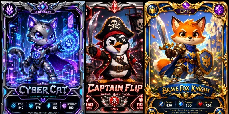 Cartoon Character Card Creators generated by undefined