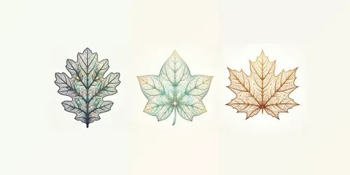 Modern Kaleidoscopic Leaf Veins generated by gemini-image