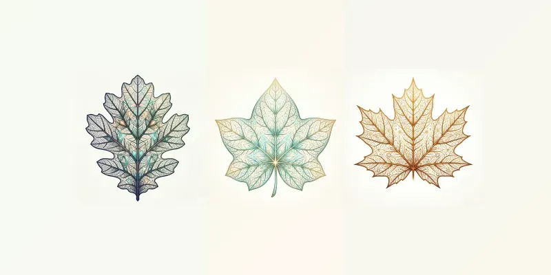 Modern Kaleidoscopic Leaf Veins generated by undefined