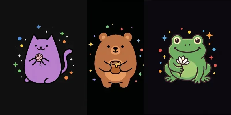 Kawaii Flat Cartoon Character Clipart generated by undefined