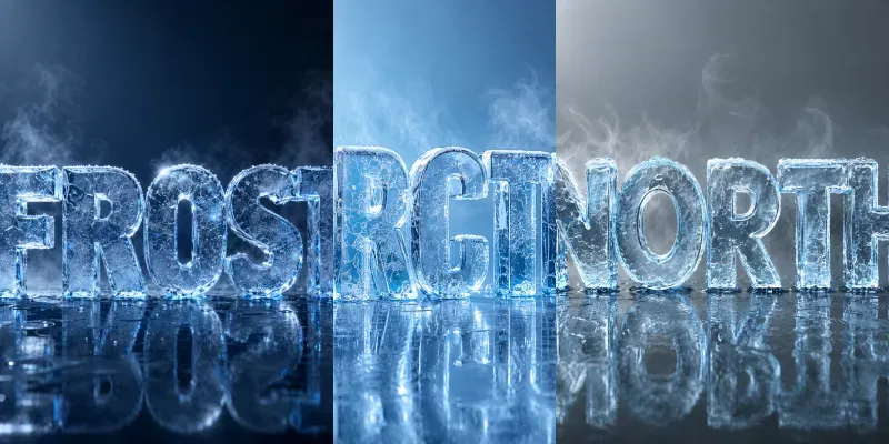 Frozen Crystal Ice 3D Logo Makers generated by undefined