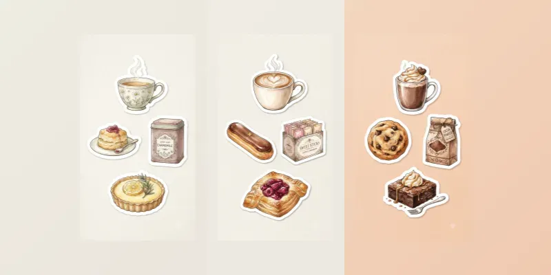 Watercolor Sticker Pack Design Series generated by undefined