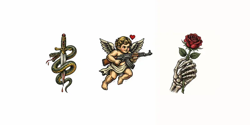 Vintage Tattoo Illustration Retro Art generated by undefined