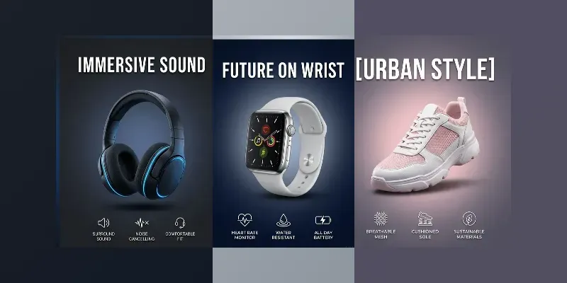 Premium Product Ad Posters generated by undefined