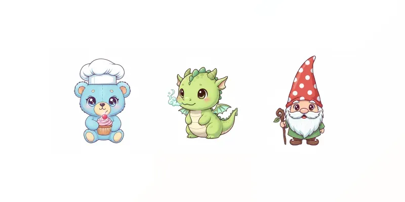 Cute Chibi Character Illustrations generated by undefined