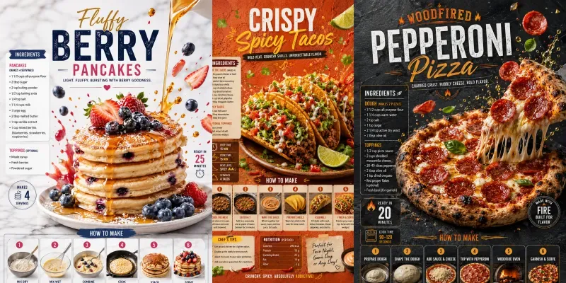 Pro Food Recipe Infographics generated by undefined