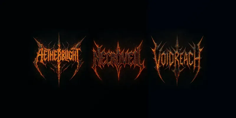 Heavy Metal Band Logos generated by undefined