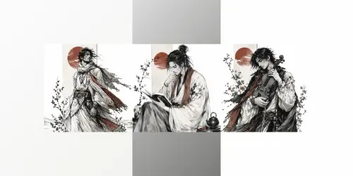 Monochrome Muse Character Portraits generated by chatgpt-image