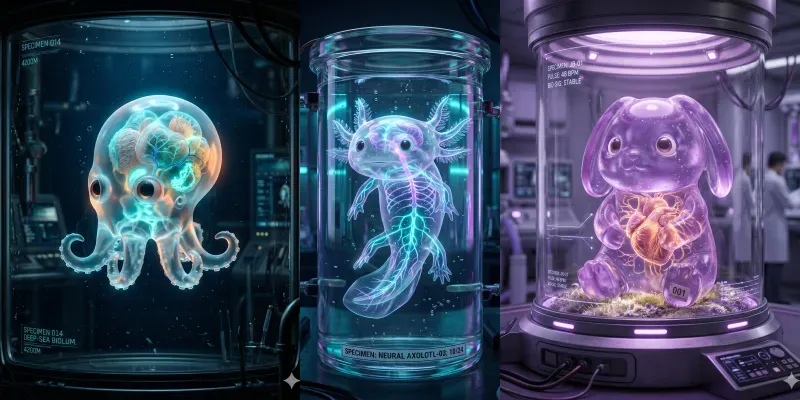 Surreal Jelly Creature Anatomy Renders generated by undefined