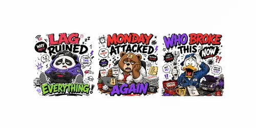 Funny Cartoon Chaos Stickers generated by chatgpt-image