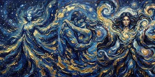 Vincent Fantasy Impasto Portraits generated by gemini-image