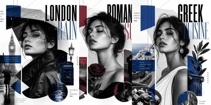 Editorial Collage Posters generated by undefined