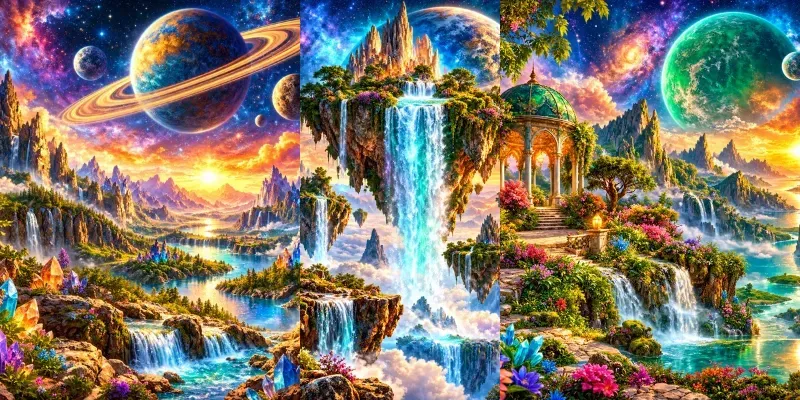 Cosmic Fantasy Landscape Art