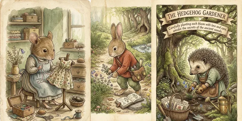 Antique Woodland Storybook Inks generated by undefined