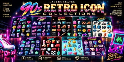 90s Retro Icon Collections generated by chatgpt-image