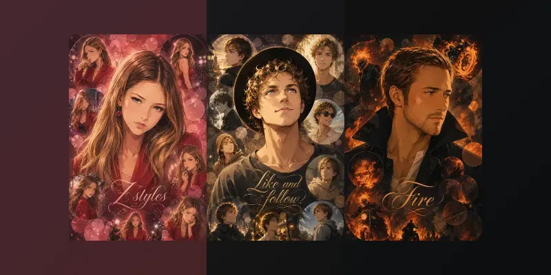 Anime Circle Portraits generated by undefined