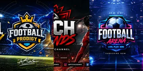 Epic Football YouTube Banners generated by chatgpt-image
