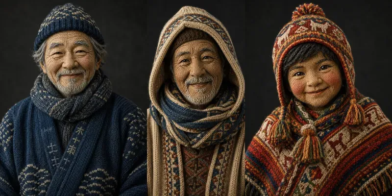 Knitted Heritage Portraits generated by undefined