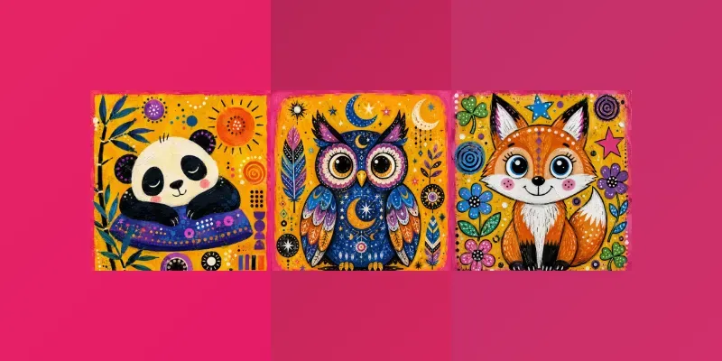 Whimsical Pop Art Characters generated by undefined