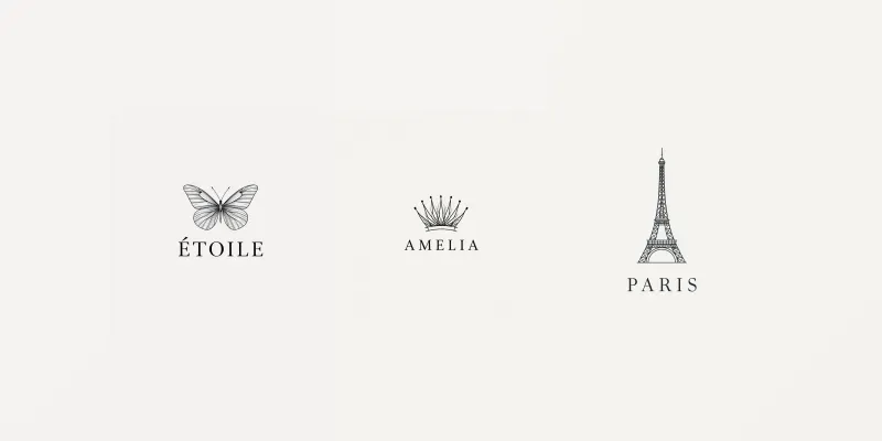 Minimal Elegant Line Art Logos generated by undefined