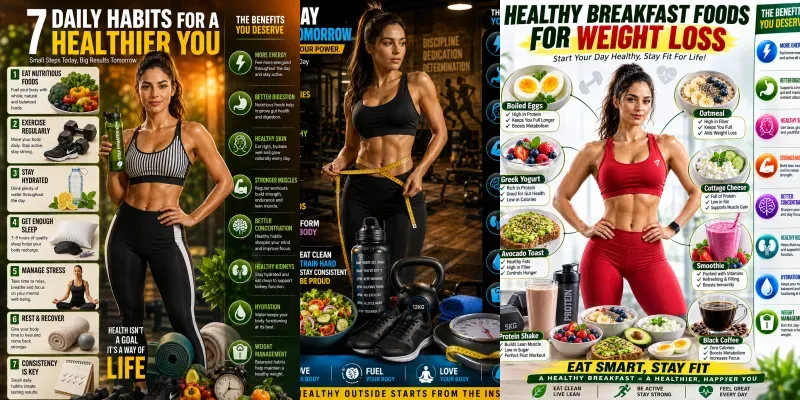 Healthy Lifestyle Infographics generated by undefined