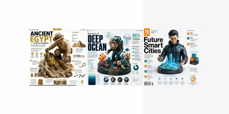 Mini Figure Editorial Magazines generated by undefined