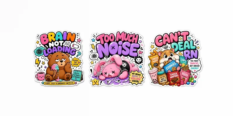 Cute Chaos Mood Sticker Packs generated by undefined