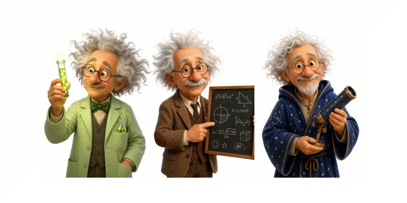 3d Cartoon Genius Mascots generated by undefined