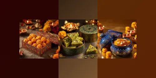 Luxury Diwali Sweet Ad 20 Packs generated by midjourney