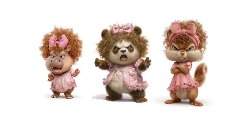 Playful Angry Character Designs generated by undefined