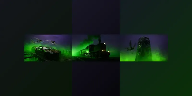 Neon Toxic Cinematic Darks generated by undefined