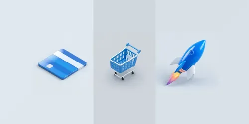 3d Glossy Isometric Corporate Icons generated by leonardo