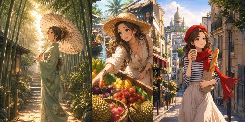 Anime Travel Heroines generated by undefined