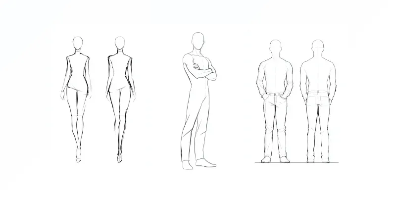 Fashion Croquis Figures Mannequins generated by undefined