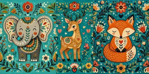 Whimsical Folk Art Bundle Sets generated by chatgpt-image