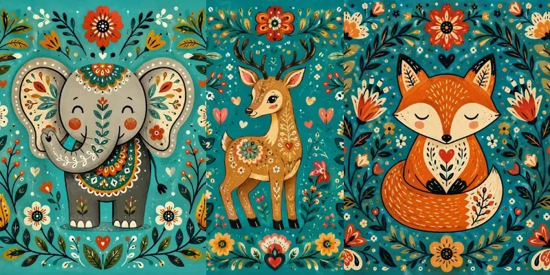 Whimsical Folk Art Bundle Sets generated by undefined