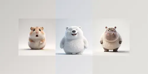 Cute 3D Fluffy Animals generated by seedream
