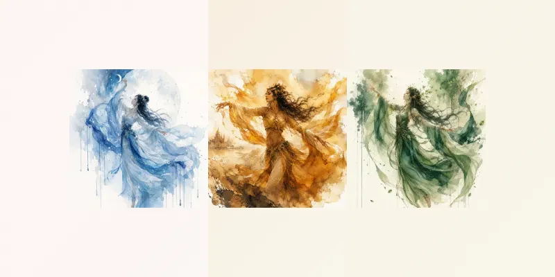 Ethereal Watercolor Motion Portraits generated by undefined